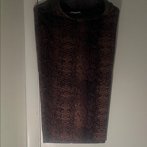 Brown Snake Print Dress
